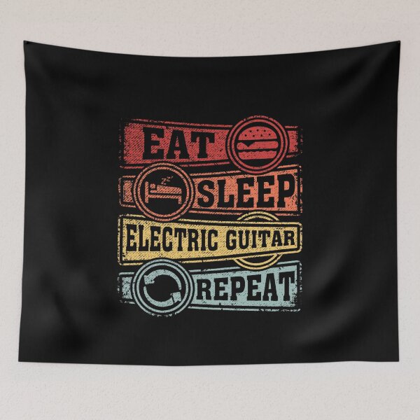 Item preview, eat sleep electric guitar repeat designed and sold by isidorebeige.