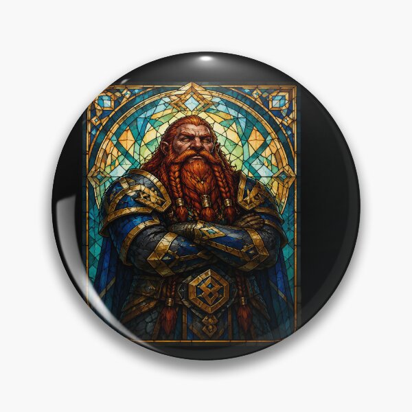 Item preview, Dwarf Warrior Stained Glass designed and sold by Safwat-Aziz.