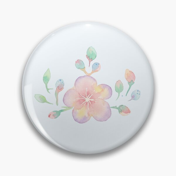 Item preview, Korean Traditional Pastel Plum Blossom Watercolor Pattern designed and sold by Yiruda-Art.