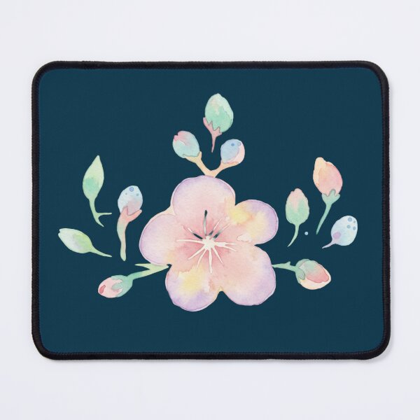 Item preview, Korean Traditional Pastel Plum Blossom Watercolor Pattern designed and sold by Yiruda-Art.