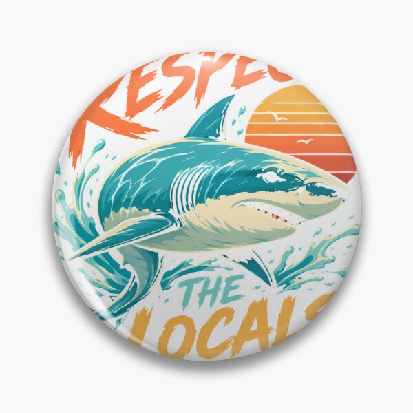 Item preview, Respect Local Sharks Beach Life Shark Lover T-Shirt_94265581 designed and sold by DArtfulStudio.