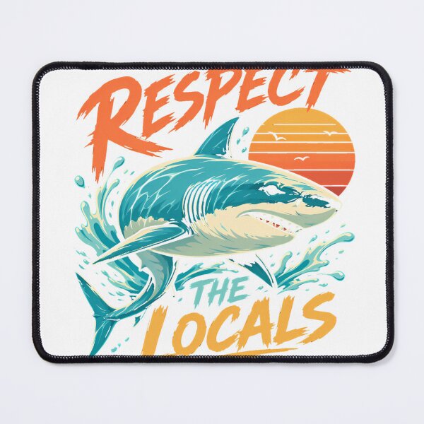 Item preview, Respect Local Sharks Beach Life Shark Lover T-Shirt_94265581 designed and sold by DArtfulStudio.