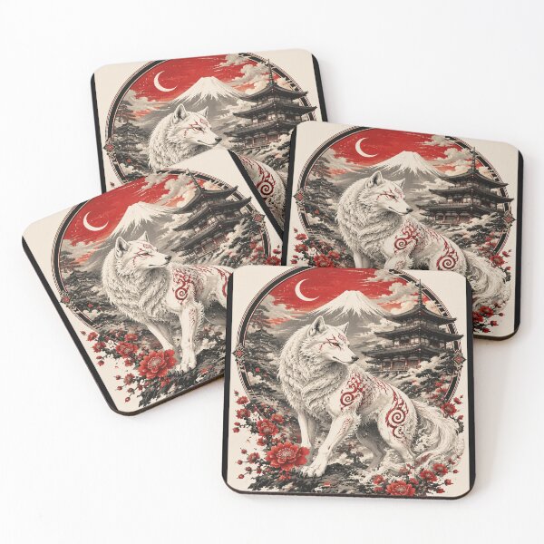 Item preview, Amaterasu Wolf in Japanese Landscape designed and sold by Safwat-Aziz1.