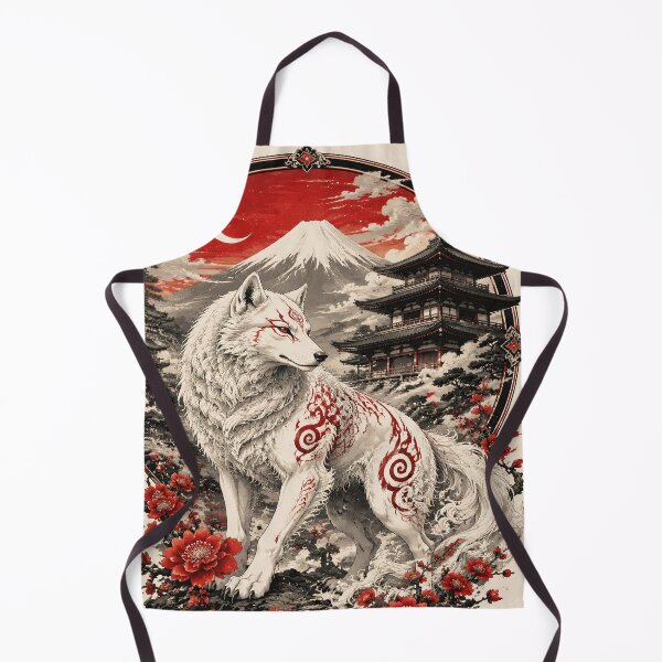 Item preview, Amaterasu Wolf in Japanese Landscape designed and sold by Safwat-Aziz1.