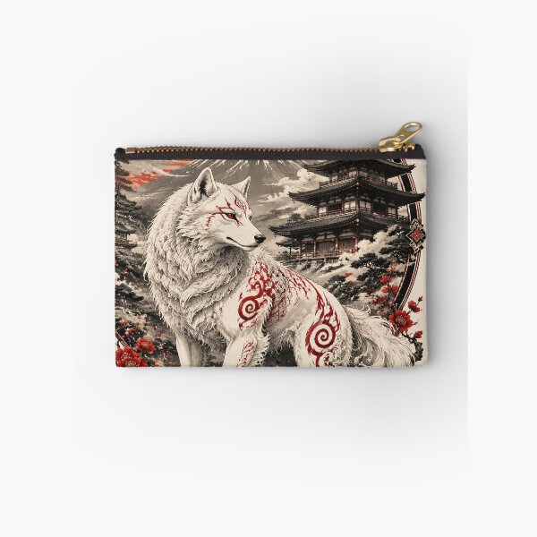 Item preview, Amaterasu Wolf in Japanese Landscape designed and sold by Safwat-Aziz.