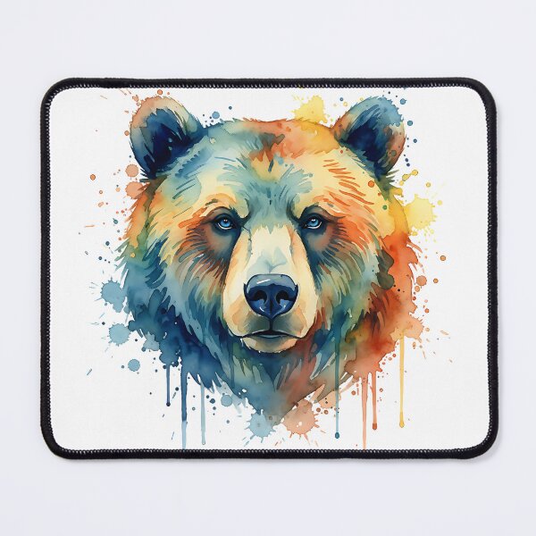 Item preview, American grizzly bear watercolor classic t-shirt designed and sold by Knowvhere.