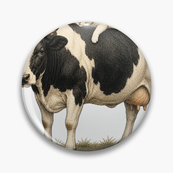 Item preview, Sleepy Calico Cat Napping on a Dairy Cow designed and sold by Aguri-tei.
