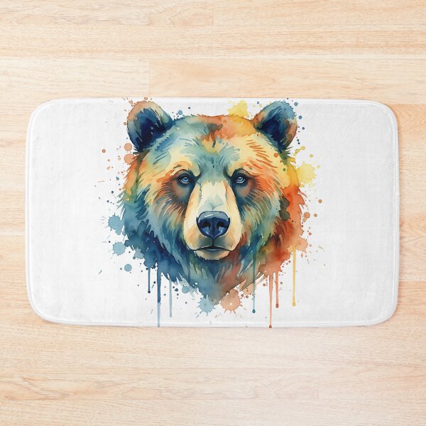 Item preview, American grizzly bear watercolor classic t-shirt  designed and sold by Knowvhere.