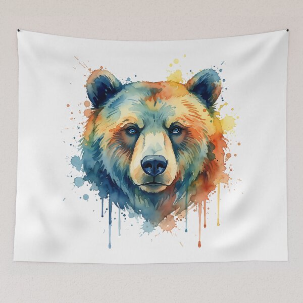 Item preview, American grizzly bear watercolor classic t-shirt  designed and sold by Knowvhere.