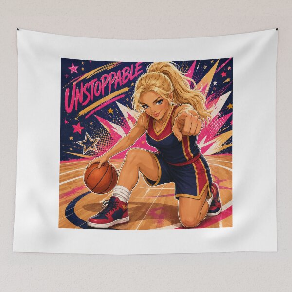 Item preview, Unstoppable Basketball Player Pointing Dynamic Design designed and sold by Extremeallie.