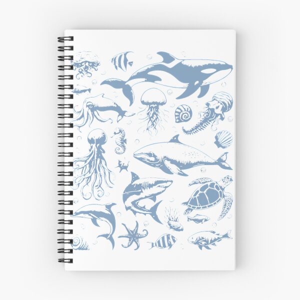 Item preview, Retro Ocean Wildlife Shark Turtle Octopus Fish Animal Lover T-Shirt_90449337 designed and sold by KTY-NUSS.