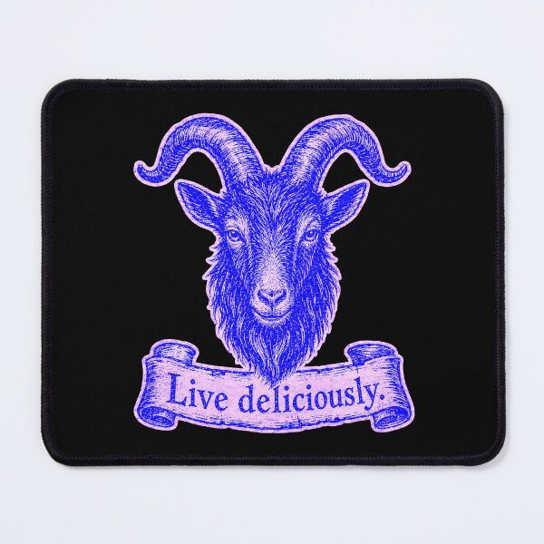 Item preview, Live Deliciously Vintage Engraved Occult Goat Art Print designed and sold by PinUpPizzazz.