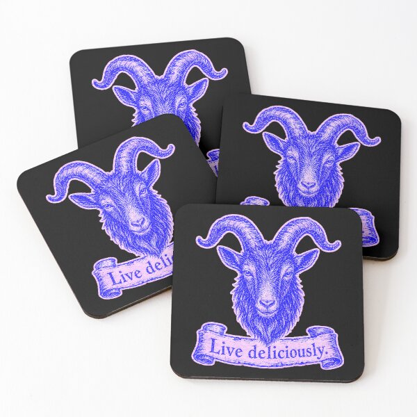 Item preview, Live Deliciously Vintage Engraved Occult Goat Art Print designed and sold by PinUpPizzazz.