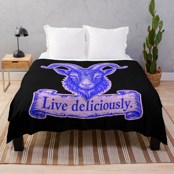 Item preview, Live Deliciously Vintage Engraved Occult Goat Art Print designed and sold by PinUpPizzazz.