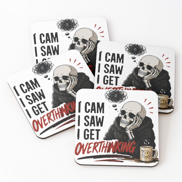 Item preview, I Can't Stop Overthinking Skeleton designed and sold by Mystic & Celestial Art.