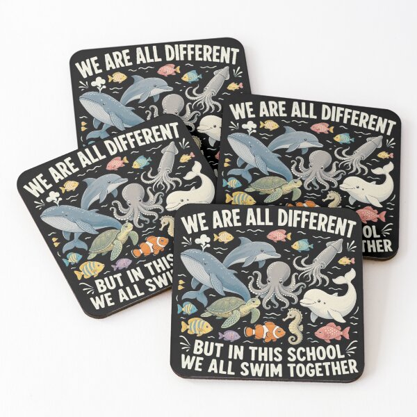 Item preview, We are Different But in This School We Swim Together Ocean Vintage designed and sold by CF_VintageDesign.