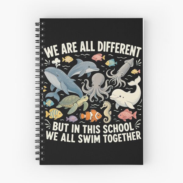 Item preview, We are Different But in This School We Swim Together Ocean Vintage designed and sold by CF_VintageDesign.