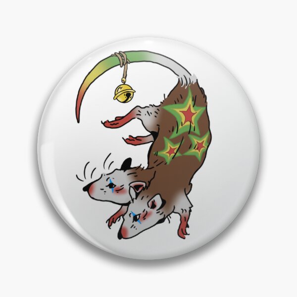 Item preview, A cute two headed rat with a clown aesthetic! Dont forget about that cute bell. designed and sold by HeartsForBats.