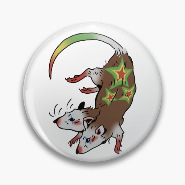 Item preview, A cute two headed rat with a clown aesthetic! Just without the bell... designed and sold by HeartsForBats.