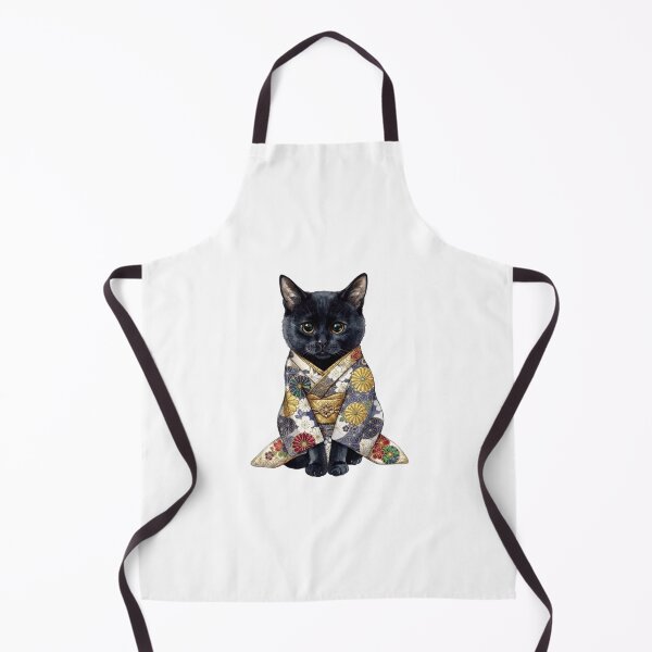 Item preview, Kawaii Japanese Kitty | Black Cat & Kimono designed and sold by KittyClosetStore.