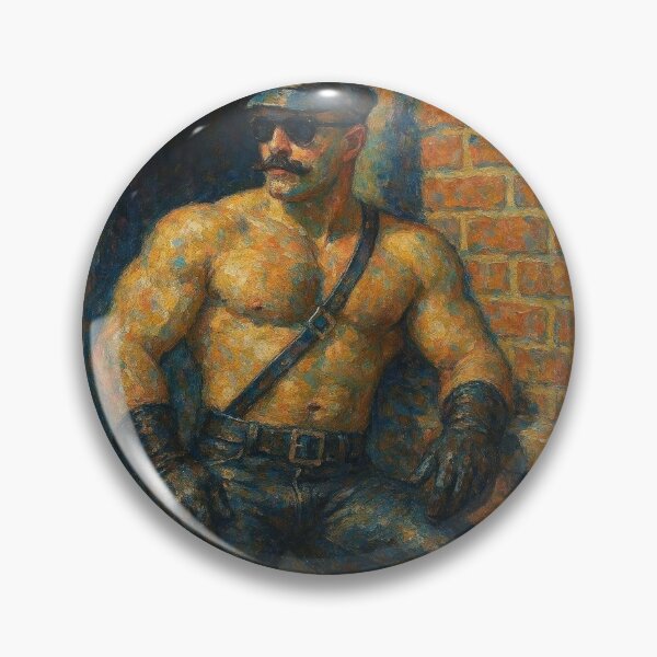 Item preview, Impressionist Gay Leather Daddy Gloved Leder Berlin Pride Gay Art Design designed and sold by ItsAKinkThing.