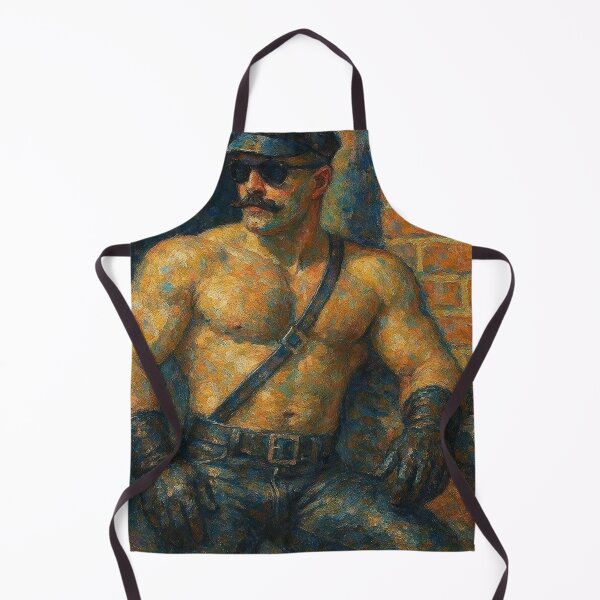 Item preview, Impressionist Gay Leather Daddy Gloved Leder Berlin Pride Gay Art Design designed and sold by ItsAKinkThing.