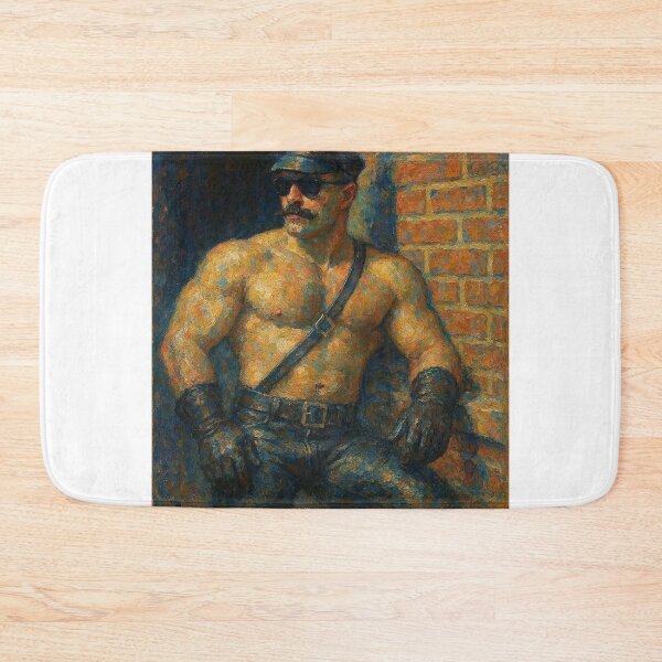 Item preview, Impressionist Gay Leather Daddy Gloved Leder Berlin Pride Gay Art Design designed and sold by ItsAKinkThing.