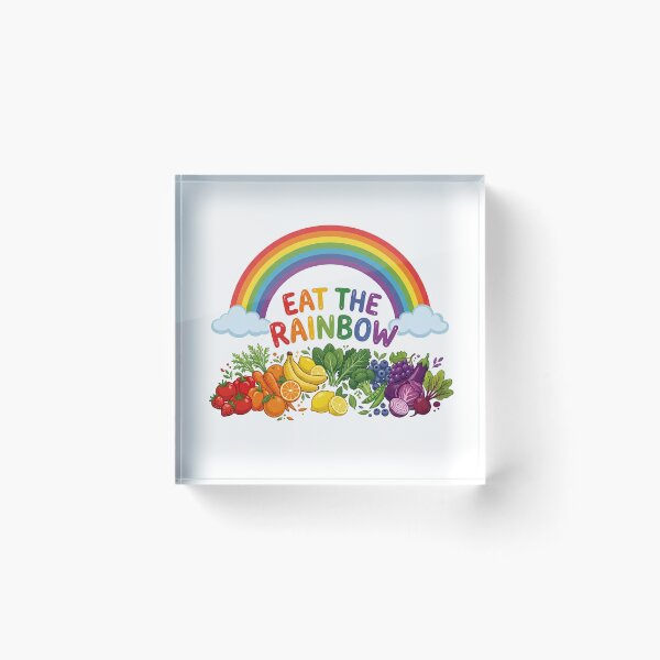 Item preview, Eat the Rainbow Healthy Food Sticker designed and sold by Fashion Lovers Hub.