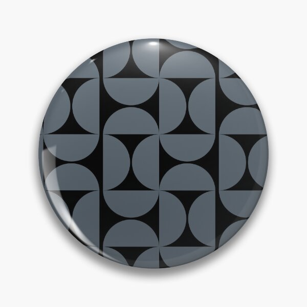 Item preview, Mid Century Modern Charcoal Grey Semi Circle Pattern. designed and sold by Jyoti-Quotes.