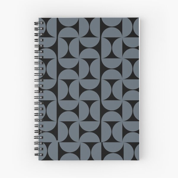 Item preview, Mid Century Modern Charcoal Grey Semi Circle Pattern. designed and sold by ​Jyoti Digital Artist.