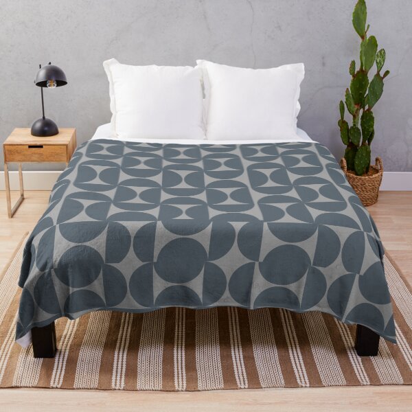 Item preview, Mid Century Modern Charcoal Grey Semi Circle Pattern. designed and sold by Jyoti Digital Artist.