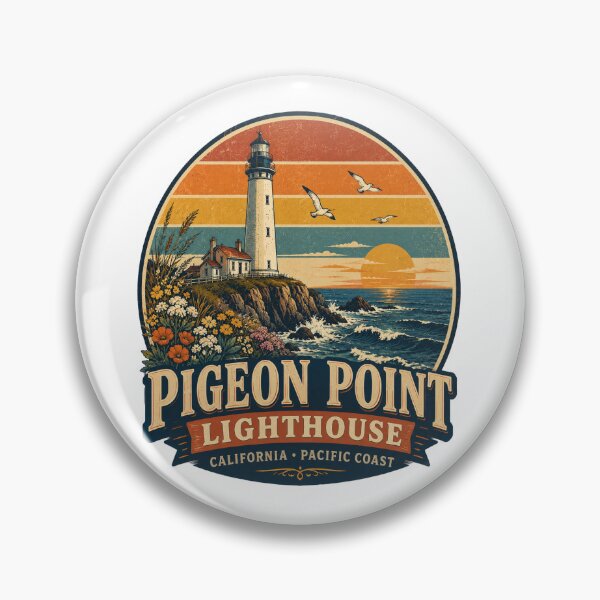 Item preview, Pigeon Point Lighthouse California Retro Travel Shirt | Vintage Pacific Coast Lighthouse Coastal Adventure Design designed and sold by Globalcitytees.