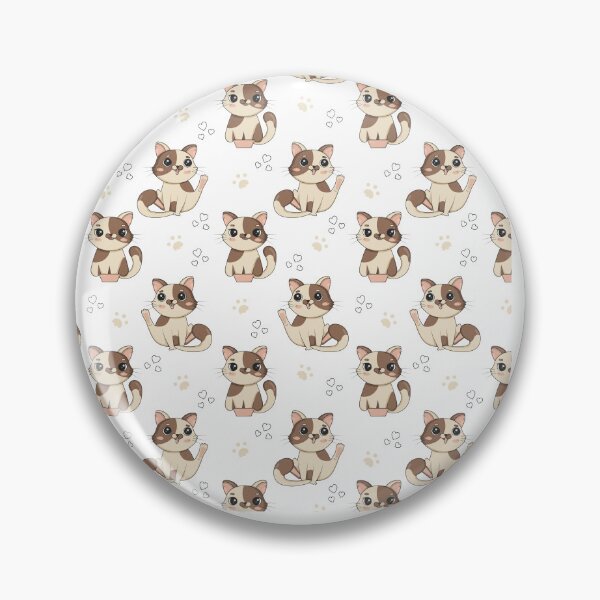 Item preview, Cute Cats on White Background Pattern designed and sold by TeeGeeTees.