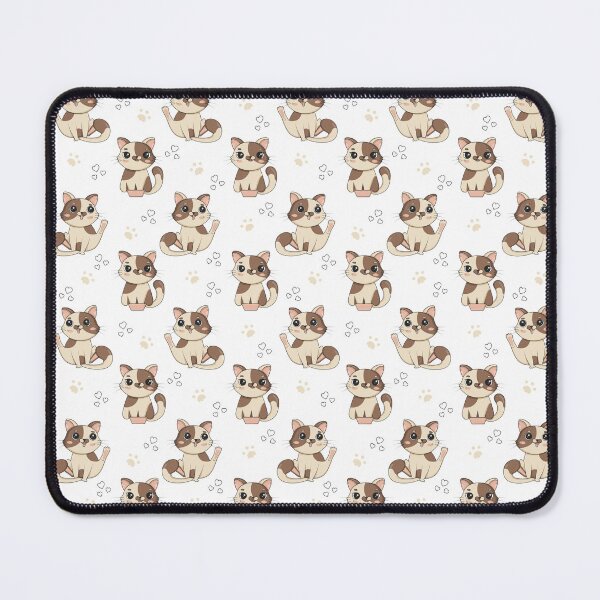 Item preview, Cute Cats on White Background Pattern designed and sold by TeeGeeTees.