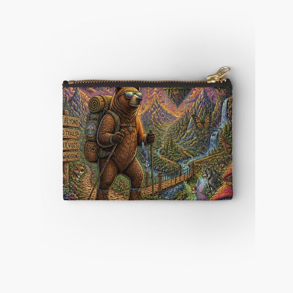 Item preview, Hike Beyond Psychedelic Bear Retro Poster  designed and sold by Skyrocketz.