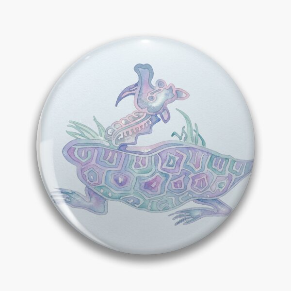 Item preview, Korean Traditional Pastel Turtle Watercolor Pattern designed and sold by Yiruda-Art.