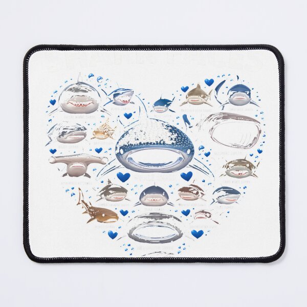 Item preview, Shark Faces Of All Kinds Cute Shark Heart T-Shirt_95256618 designed and sold by KTY-NUSS.