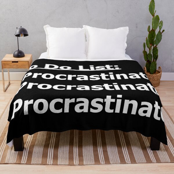 Item preview, To Do List: Procrastinate (White Text) designed and sold by SolGalaxyDesign.
