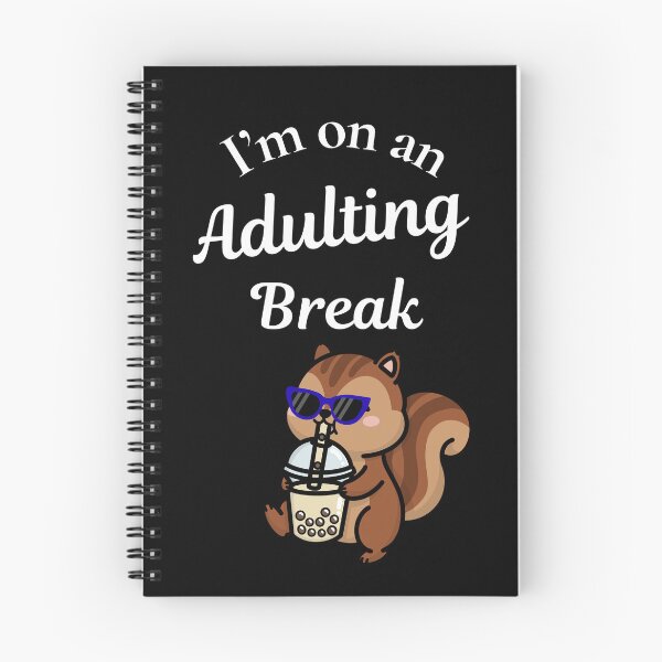 Item preview, I'm on an Adulting Break | Funny Woodland Animal Coffee Lover Design designed and sold by HOUSE OF VMH.