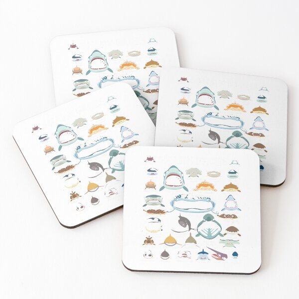 Item preview, Shark Faces Of All Kinds T-Shirt_76640134 designed and sold by gidget-gadget.