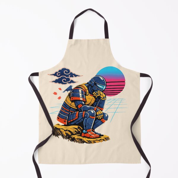 Item preview, Neon Retro Synthwave Ukiyo‑E Thinker designed and sold by KungPowUnicorn.