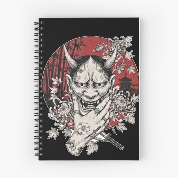 Item preview, Hannya Mask Traditional Japanese Demon Art designed and sold by PatternPopp.