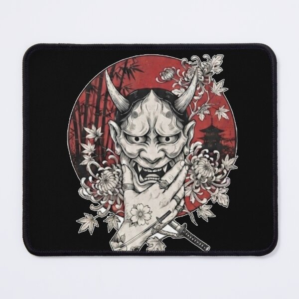 Item preview, Hannya Mask Traditional Japanese Demon Art designed and sold by PatternPopp.