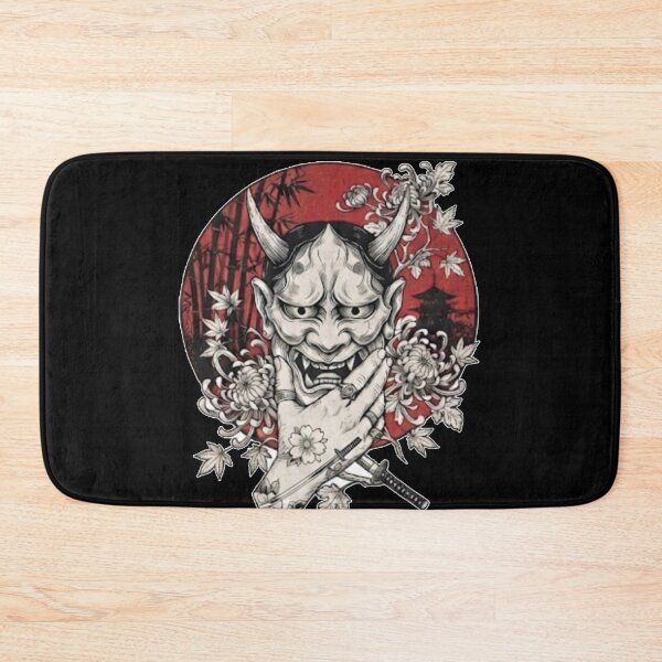 Item preview, Hannya Mask Traditional Japanese Demon Art designed and sold by PatternPopp.