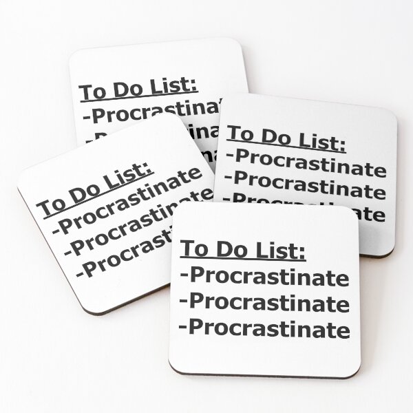 Item preview, To Do List: Procrastinate (Black Text) designed and sold by SolGalaxyDesign.
