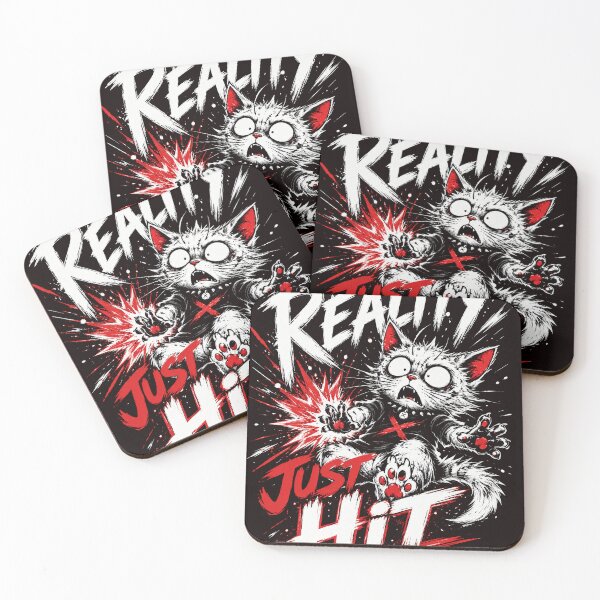 Item preview, Reality Just Hit – Chaotic Funny Cat Graphic designed and sold by VONJU.