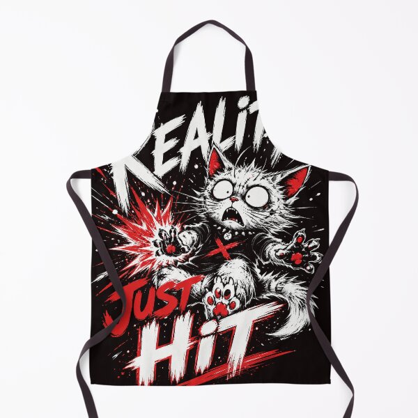Item preview, Reality Just Hit – Chaotic Funny Cat Graphic designed and sold by VONJU.