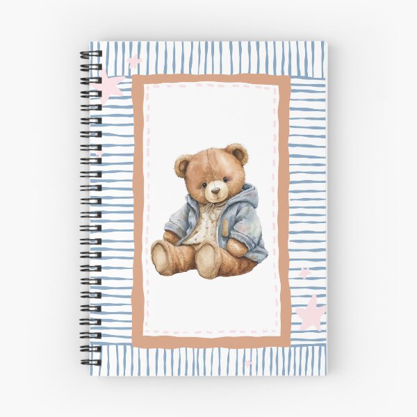 Item preview, Teddy Bear in Blue Lined Frame designed and sold by TeeGeeTees.