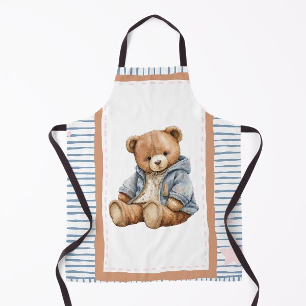 Item preview, Teddy Bear in Blue Lined Frame designed and sold by TeeGeeTees.