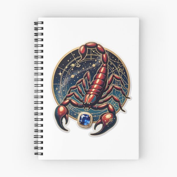 Item preview, Scorpio Red Scorpion Sapphire Galaxy Dark Zodiac Art designed and sold by Zodiac Celestial Art.